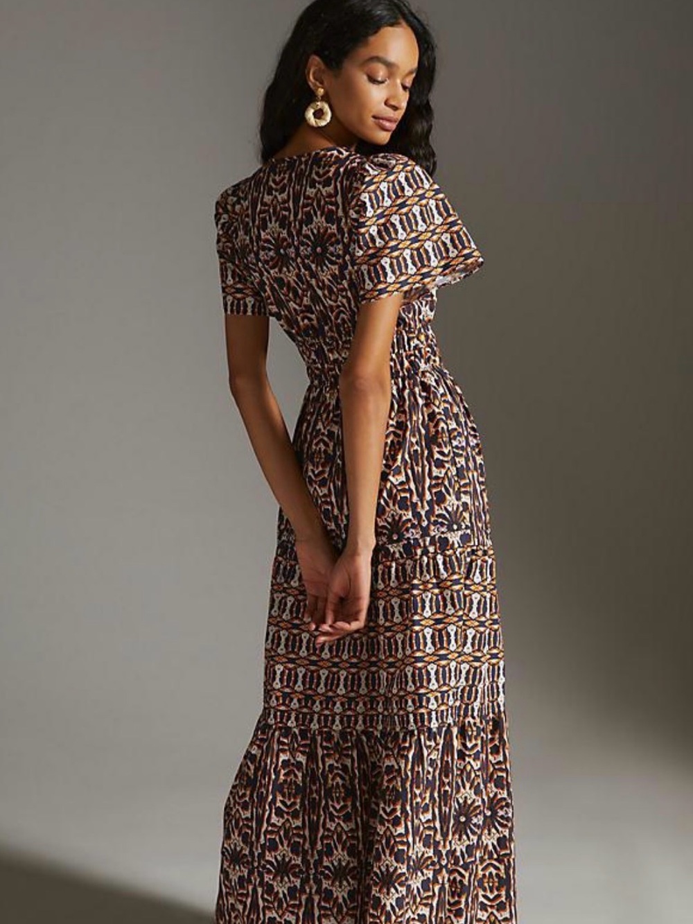 Maeve by Anthropologie XS Somerset 100% Cotton Smocked Sundress Midi Dress